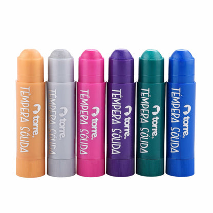 Témpera Sólida Metálica 6 Colores