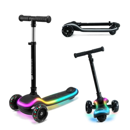 Scooter con luces LED Raket Negro