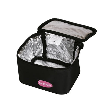 Cooler con gel frío y 5 botellas 150 ml