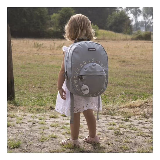 Mochila Escolar ABC Gris