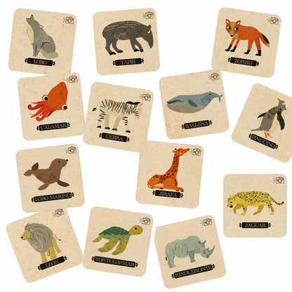 Bingo Animales del mundo