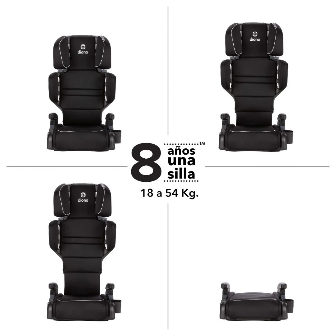 Butaca Connect3® RXT 2-in-1 High-Back Booster Black Storm
