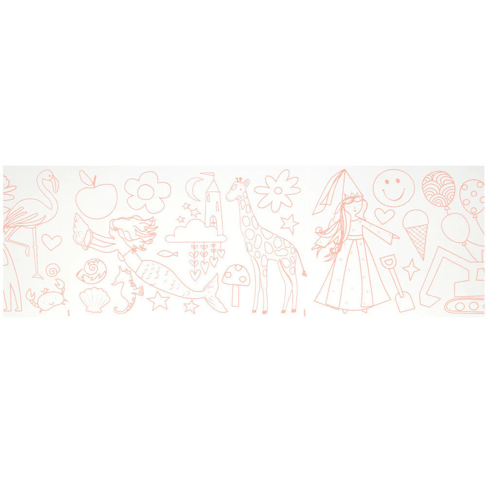 Rollo para pintar con lápices Iconos felices