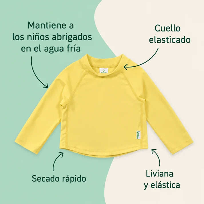 Polera Agua UPF50+ Manga Larga Amarilla