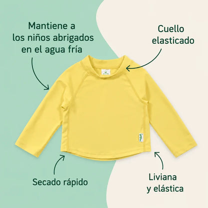 Polera Agua UPF50+ Manga Larga Amarilla