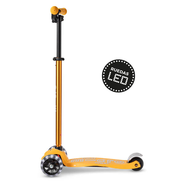 Micro Scooter Maxi Deluxe LED PRO Amarillo