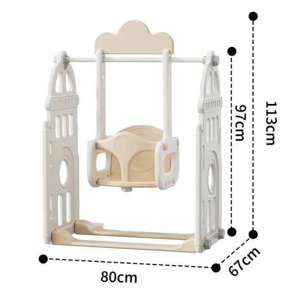 Columpio Blanco con Beige