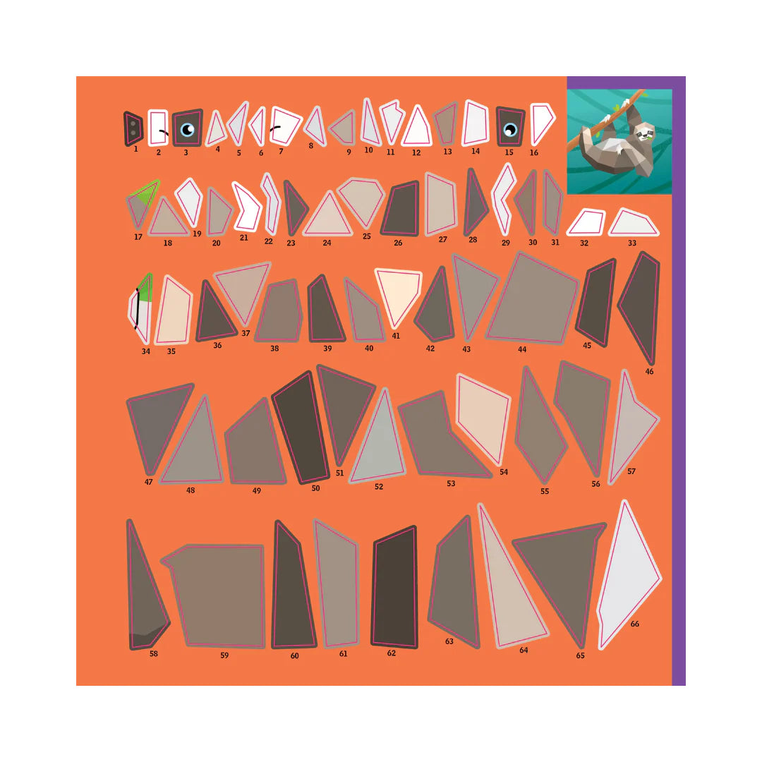 Paint by Stickers Animales de la selva