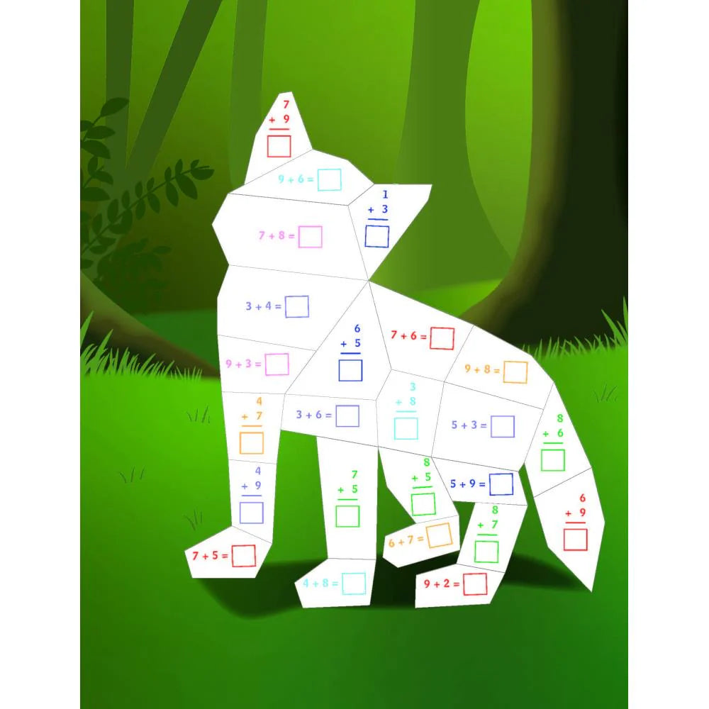 Paint by Stickers con Suma y Resta Panda