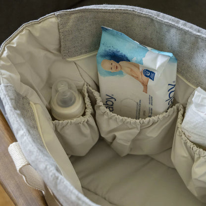 Bolso de Maternidad Vichy Beige