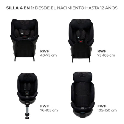 Silla de auto convertible todo en 1 XRIDER 2 i-Size Black