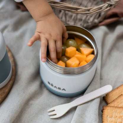 Termo de Comida Blanco-Aqua