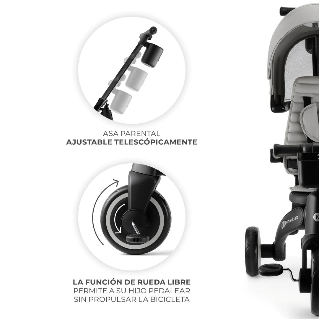 Triciclo Multifuncional JAZZ 6 en 1 Gris