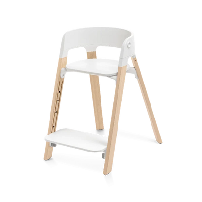 Silla de Comer Steps White/Natural