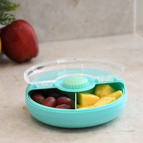 Contenedor Spin Snack con perilla Turquesa