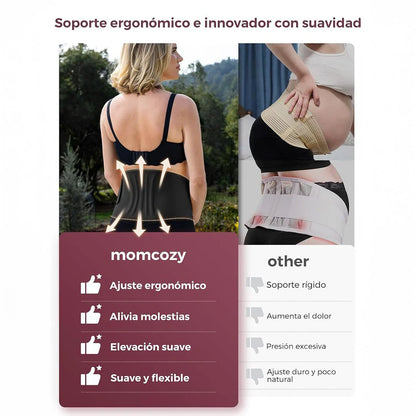 Faja de Embarazo Maternova con Soporte Lumbar Negra