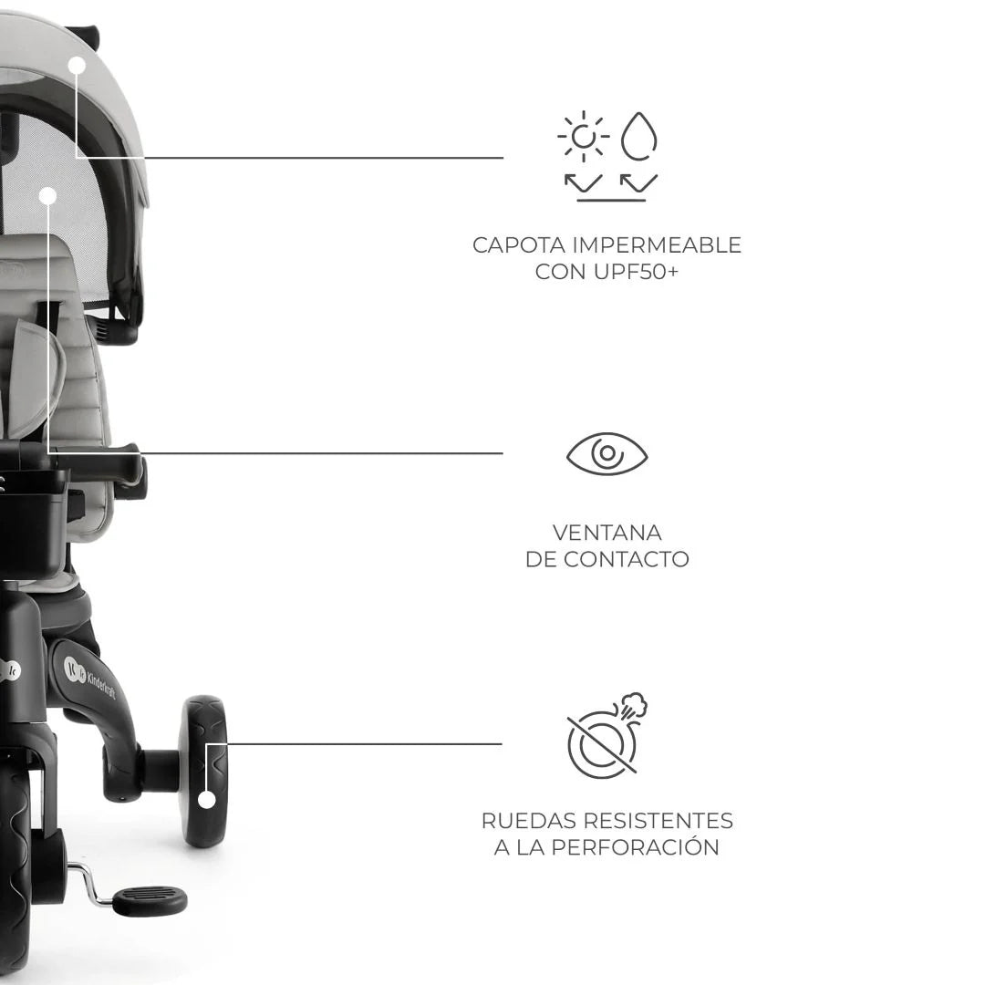 Triciclo Multifuncional JAZZ 6 en 1 Gris