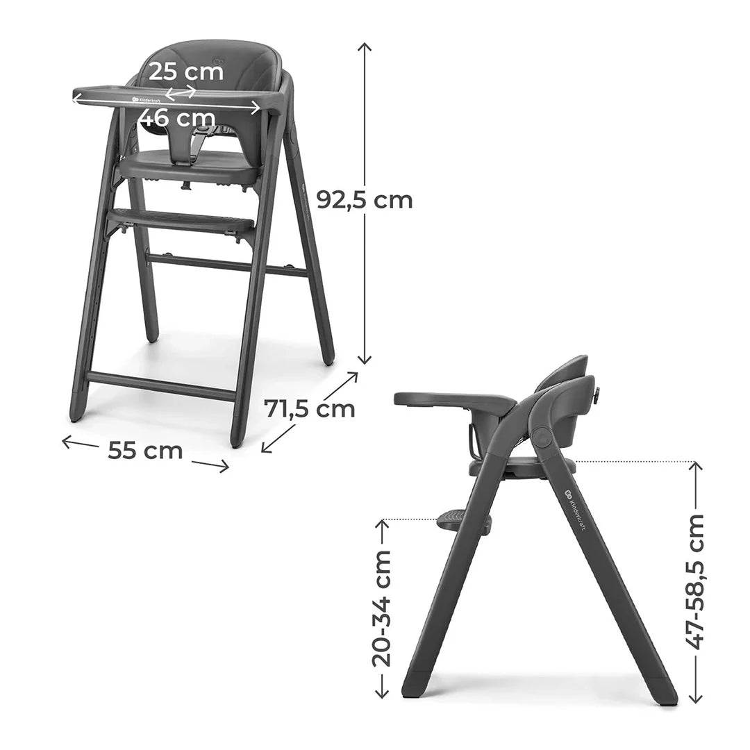Silla de Comer 3 en 1 Tino Gris