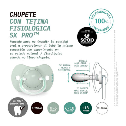 Pack Chupetes Wild Rosa Night Day Tetina Fisiológica