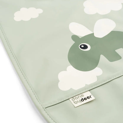 Babero Velcro Happy Clouds Verde