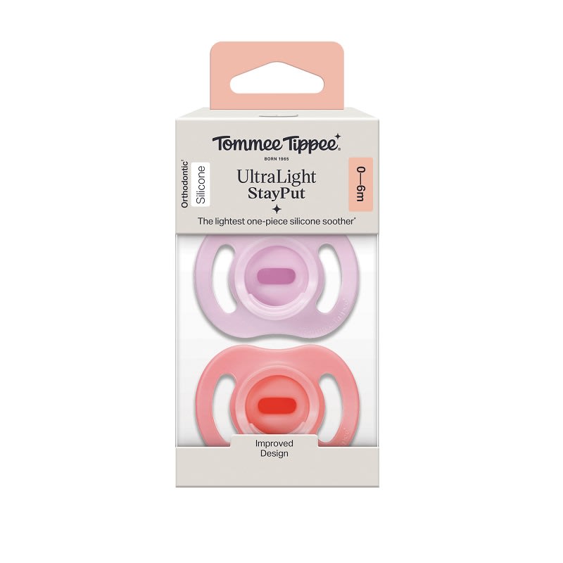 Chupete StayPut pack de 2 Lila-Rosa