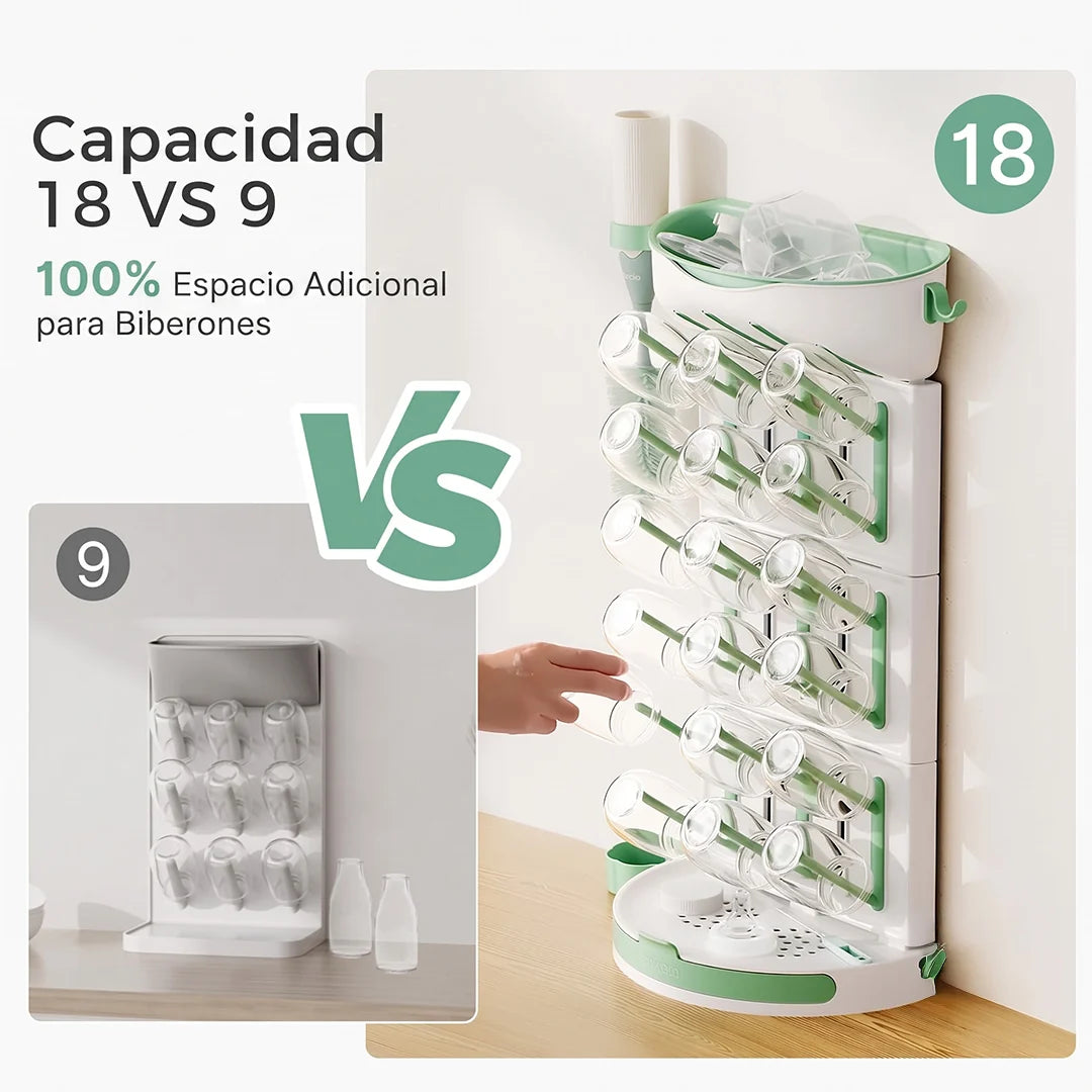 Rack Escurridor de Mamaderas Vertical