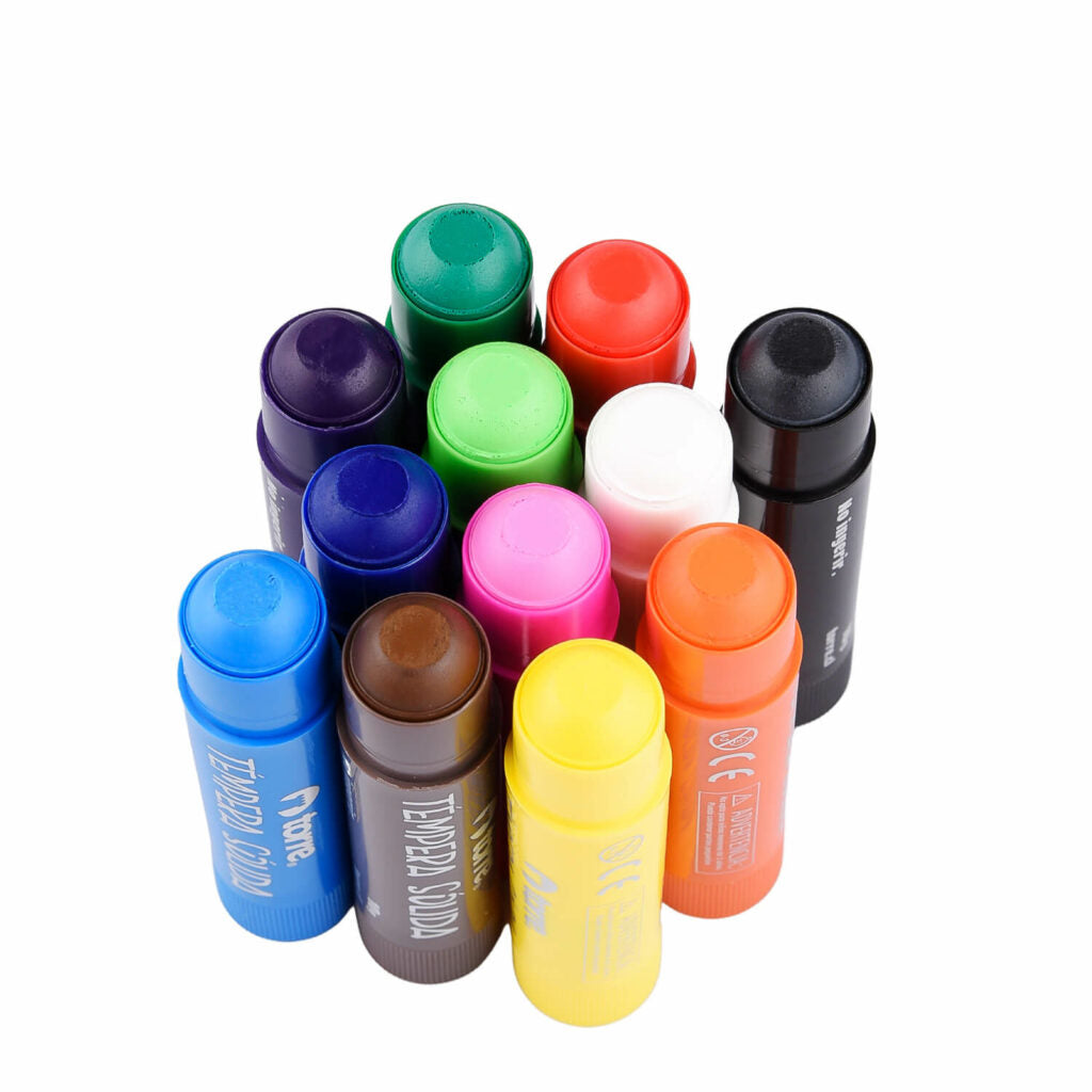 Témpera Sólida 12 Colores