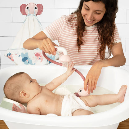 Set de Baño Ducha Elefante y Toalla Rosa