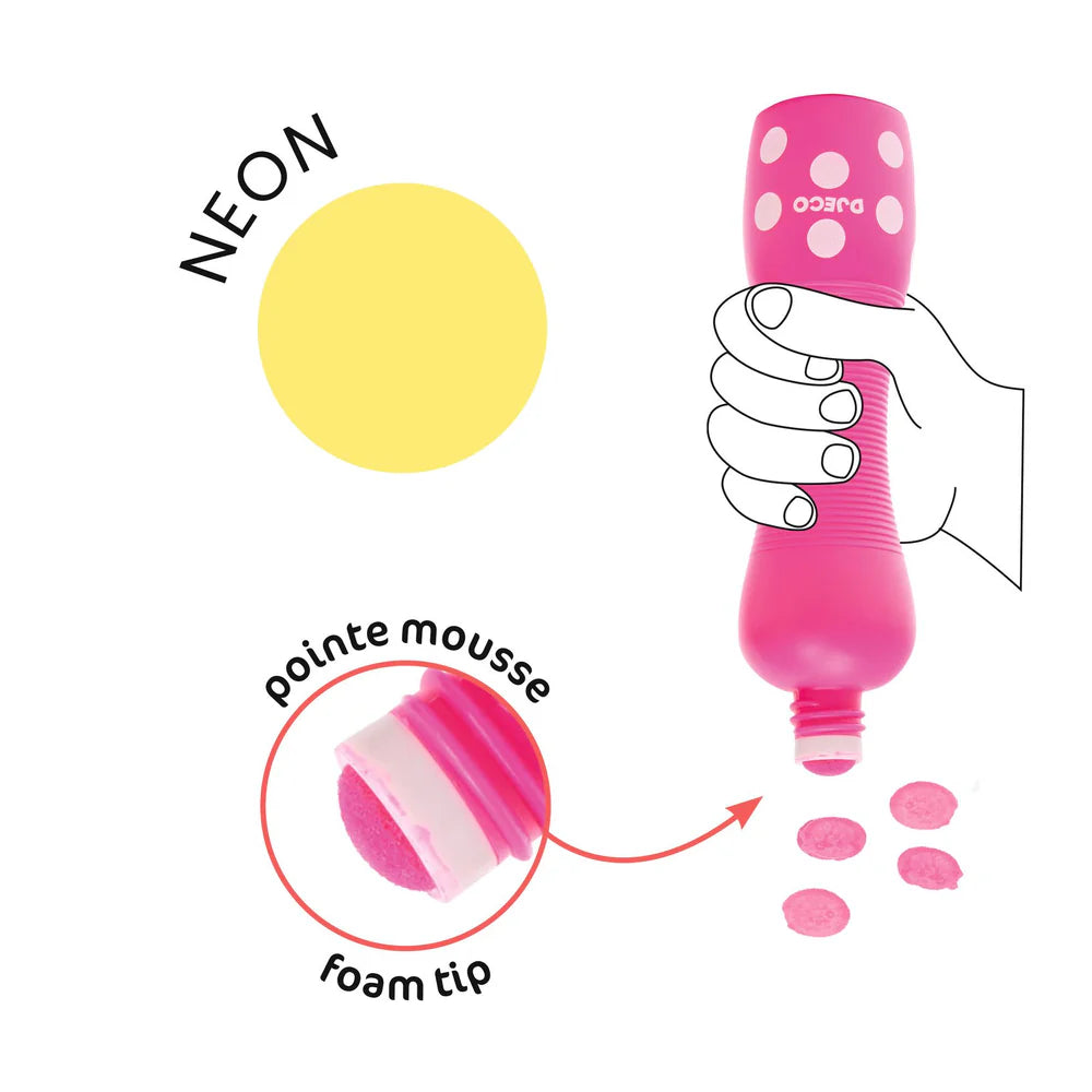 Pack de 4 Plumones Neón puntos grandes