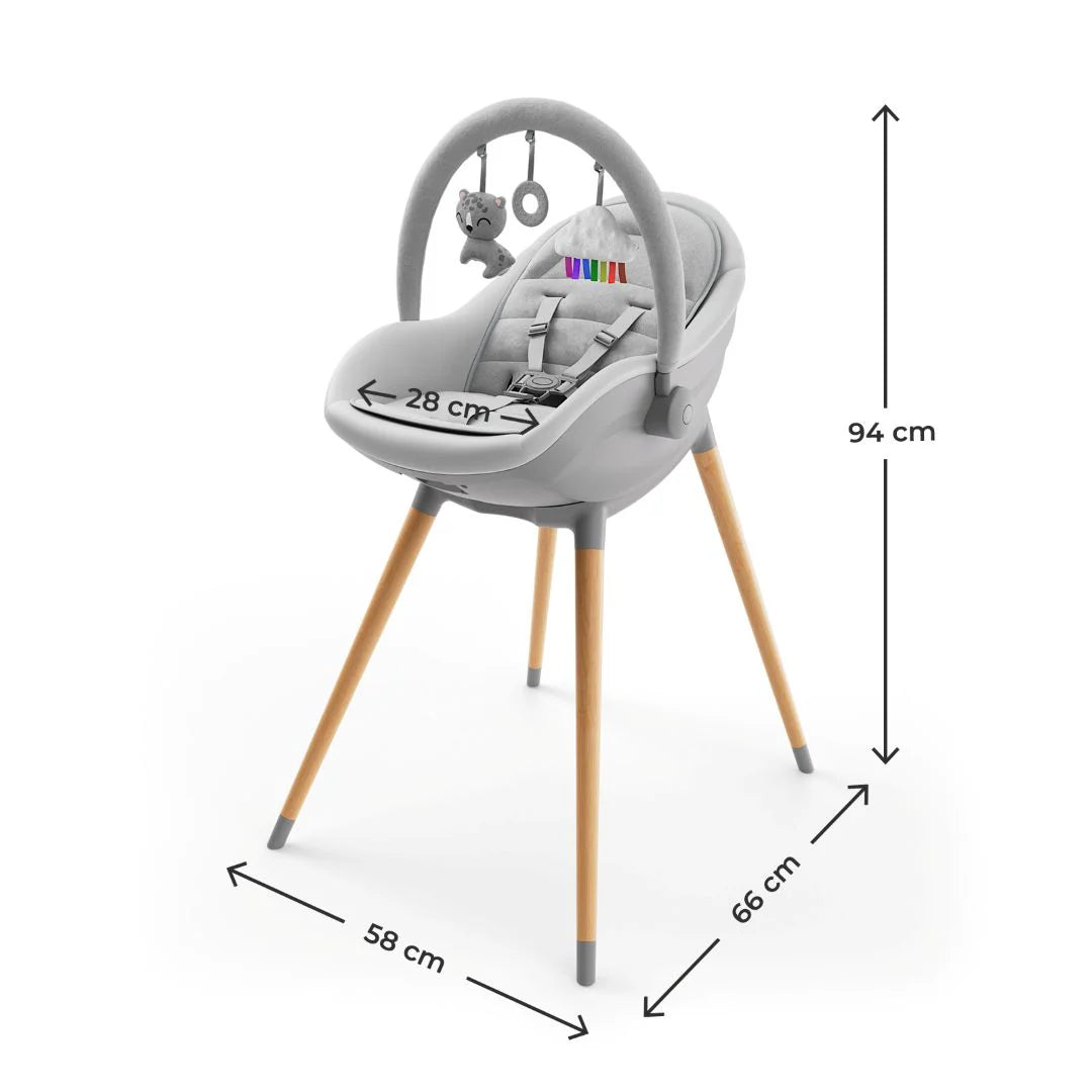 Silla de comer evolutiva 3 en 1 Fini Up Grey