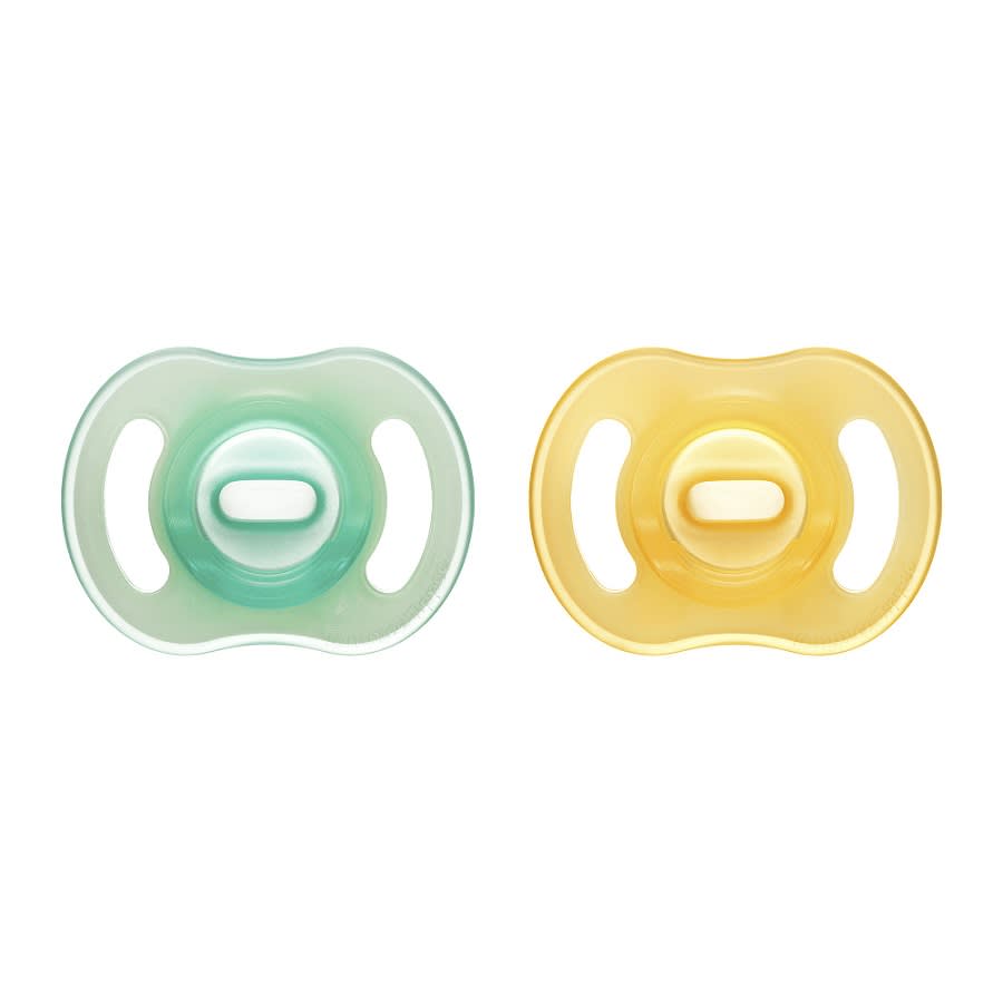 Chupete StayPut pack de 2 NightGlow Verde-Amarillo