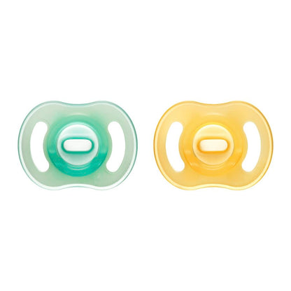 Chupete StayPut pack de 2 NightGlow Verde-Amarillo