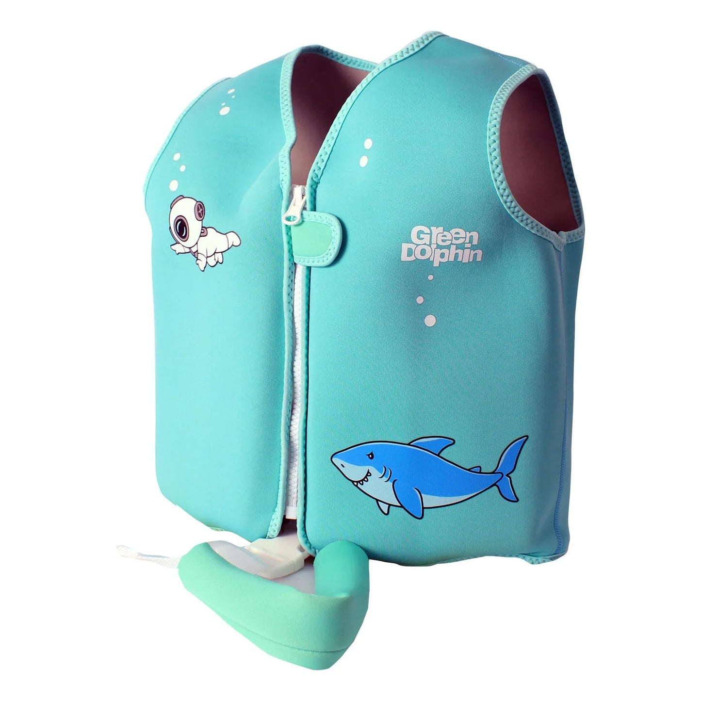 Chaleco Flotador Infantil Tiburón Celeste