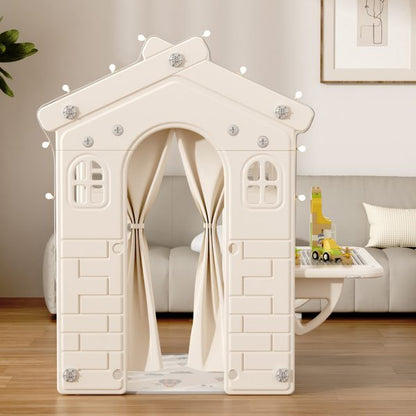Casita De Juegos Infantil Blanca con Beige