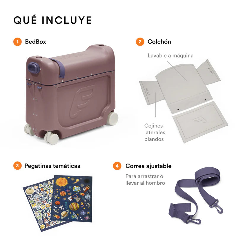 Maleta Cama Bedbox JetKids V4 Hazy lilac