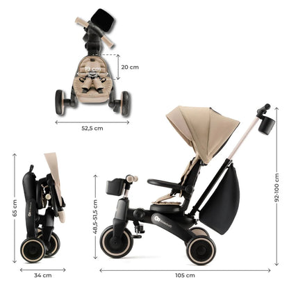 Triciclo Multifuncional JAZZ 6 en 1 Beige
