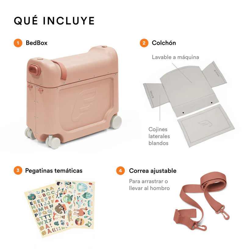 Maleta Cama Bedbox JetKids V4 Coral pink