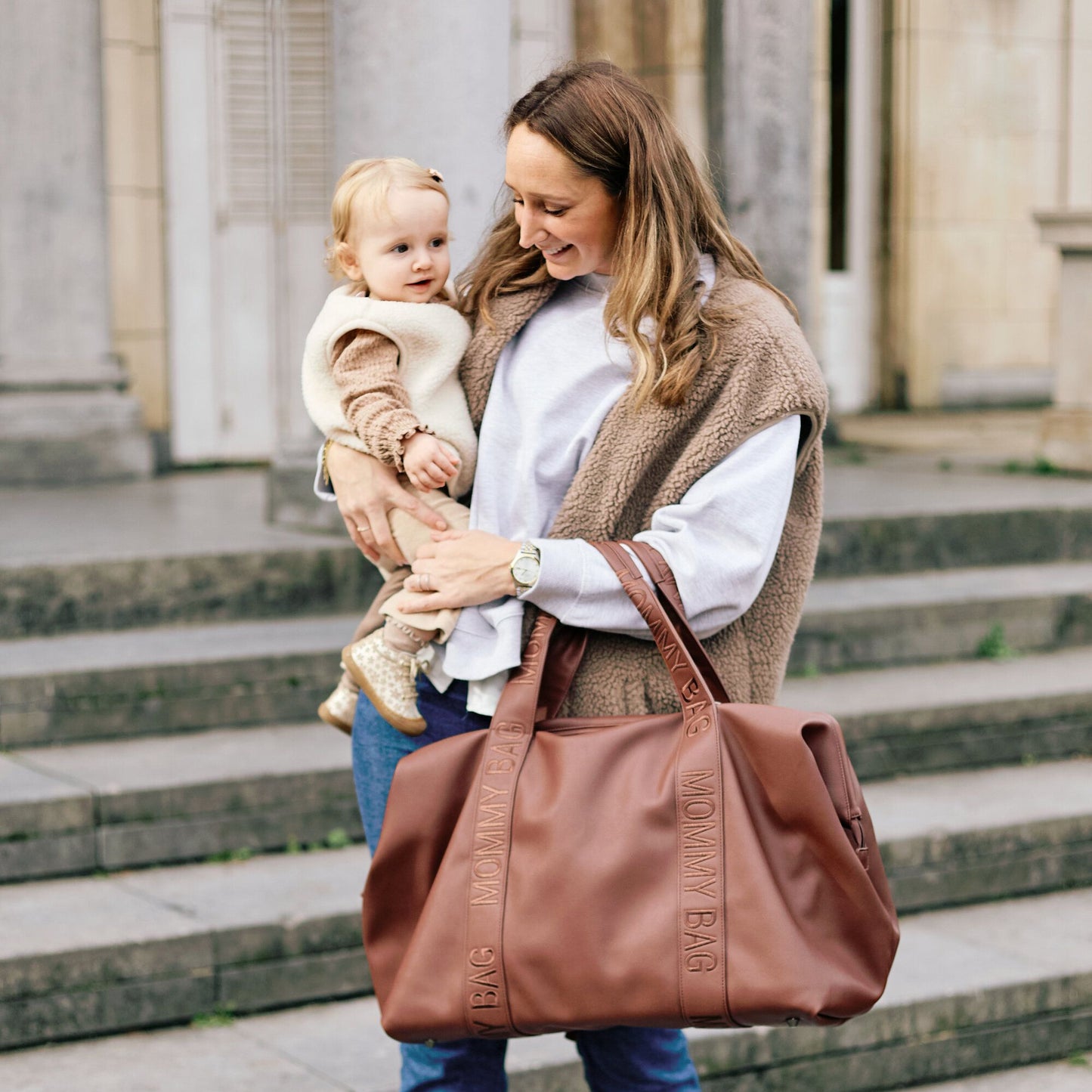 Bolso Maternal Mommy Bag Cuero vegano Marrón