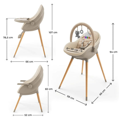 Silla de comer evolutiva 3 en 1 Fini Up Beige