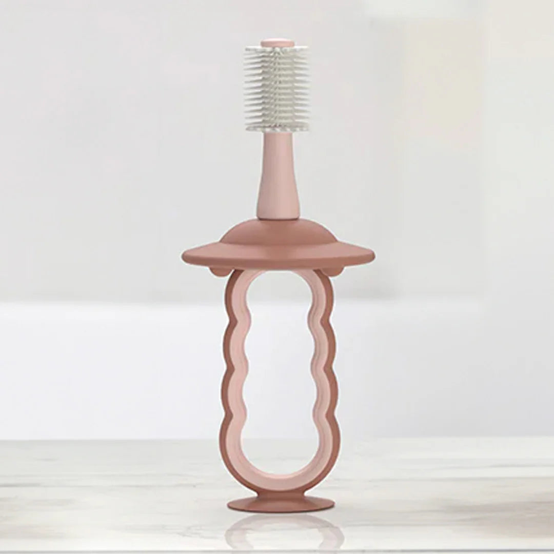 Cepillo Dental de Silicona para Bebé Rosa