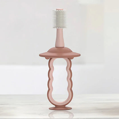 Cepillo Dental de Silicona para Bebé Rosa