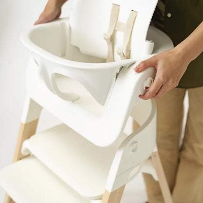 Silla de Comer Steps White/Natural