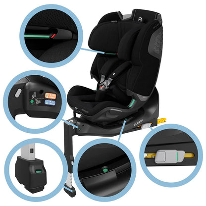 Silla de Auto Convertible Emerald 360° Pro Authentic Black