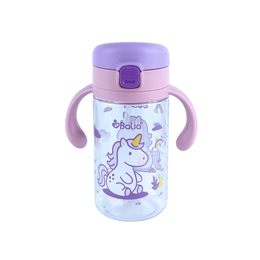 Botella antiderrame con bombilla Unicornio