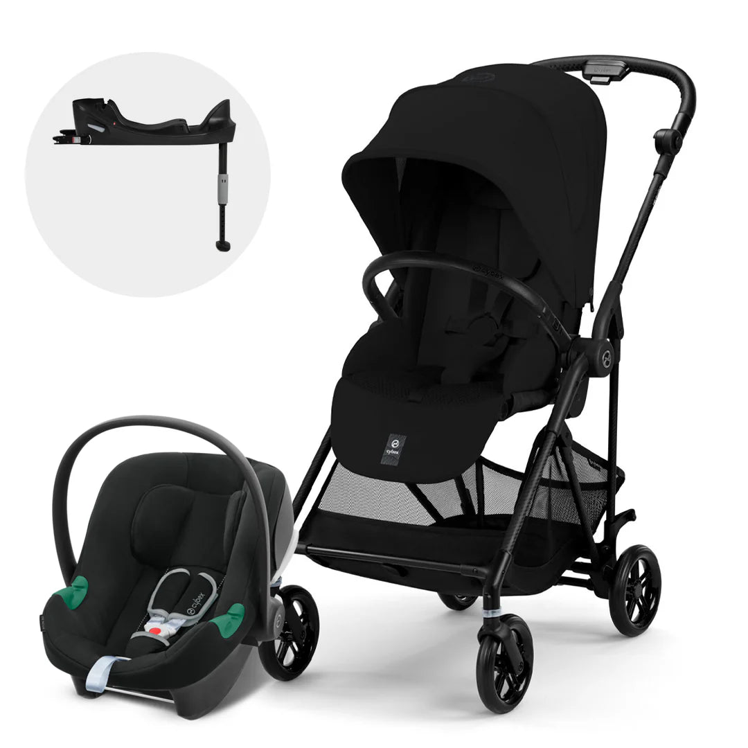Combo Coche Orfeo + Aton B2 + Base Moon Black