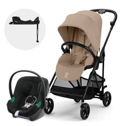 Combo Coche Orfeo + Aton B2 + Base Almond beige