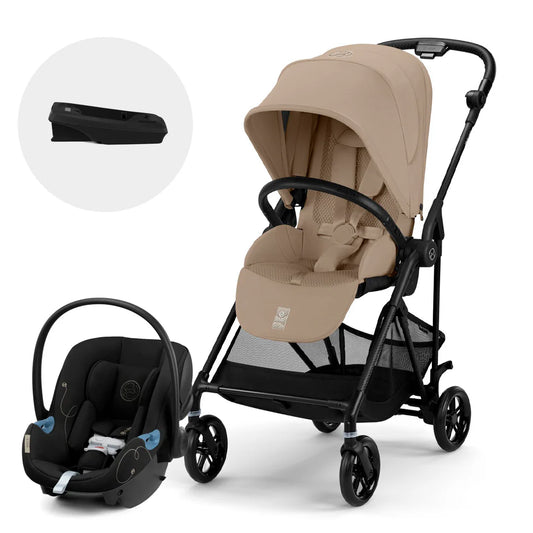 Combo Coche Orfeo + Aton G + Base Almond beige