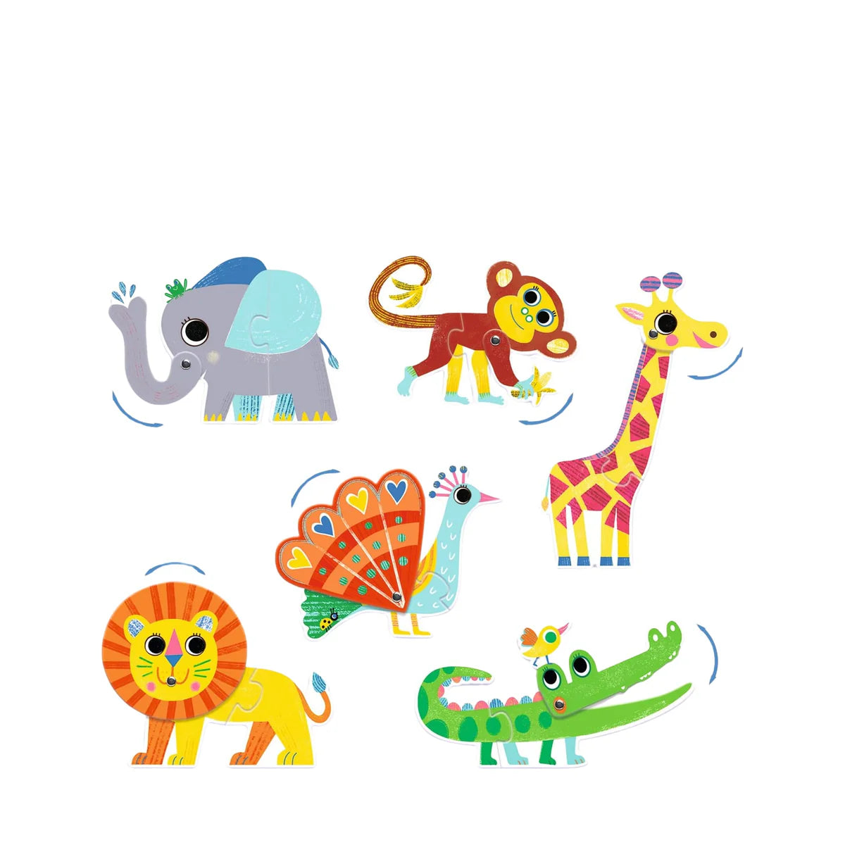 Puzzle duo animales articulados