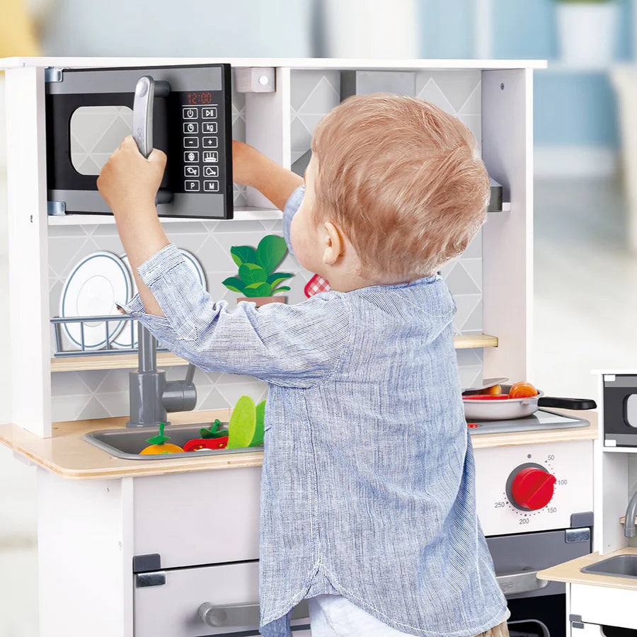 Cocina y parrilla con efectos de luz y sonido