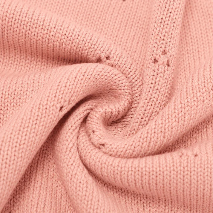 Manta de Punto 100% Algodón Rosa